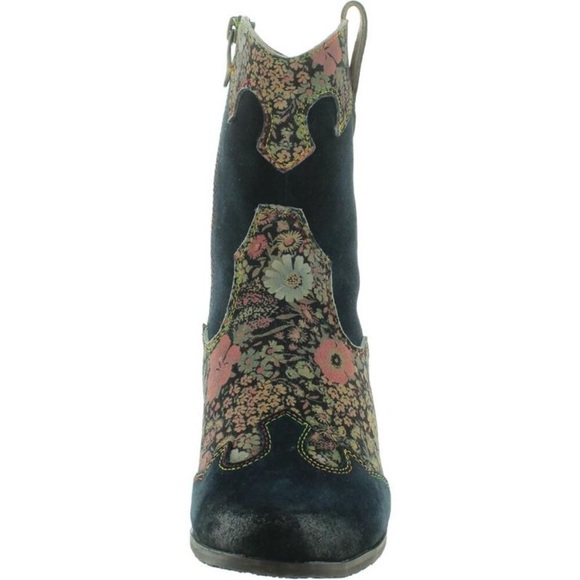 L'Artiste by Spring Step Lady Luck Shine Suede Boot Navy Multi Women 10.5 NWOB - Picture 3 of 10